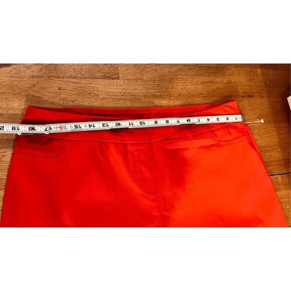 Soft Surroundings Red Pull On Bermuda Shorts Size 14 - Picture 3 of 8